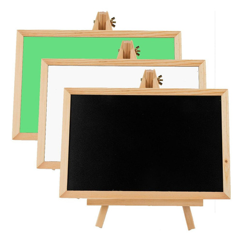 Placa De Quadro Negro De Madeira Com Suporte De Preto