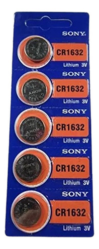 5x Baterías Cr1632 Pilas Botón Sony Original Litio 3v