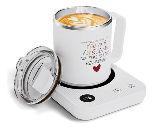 Calentador De Café Con Juego De Tazas, Taza Ember Para Escri