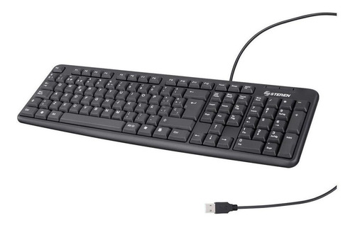 Teclado Steren Com-624 Usb Negro Español Qwerty