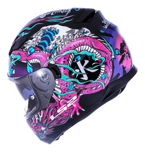 Capacete Ls2 Ff320 Stream Warrior Pink Feminino Passeio