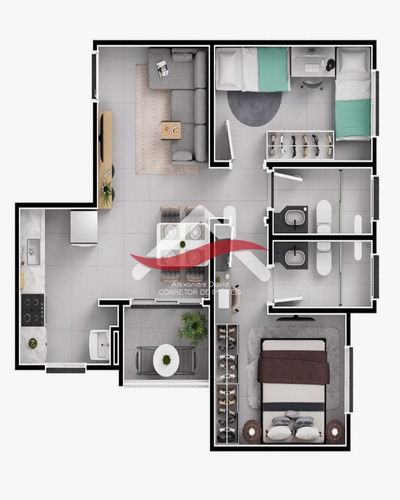 Imagem 2 de 21 de Oportunidade Unità -bonelli, À Partir De 199 Mil. Apart. 49,86 M², 2 Dorm.(1 Suíte), Varanda Grill, Lazer. 5 Min. Centro, Progr. Casa Verde E Amarela - Ap00187 - 69962537