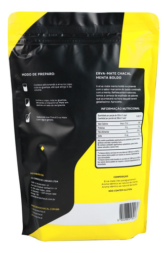 Imagem 2 de 2 de Erva Mate Para Terere Chacal 500g Premium - Menta E Boldo