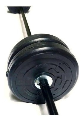 Imagen 2 de 3 de Kit 80lbs, 2 Barras Rectas, 8 Discos 10lbs, Pesas Ejercicio