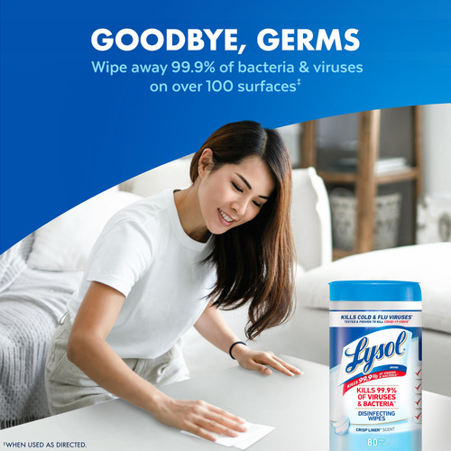 Toallitas Desinfectantes Lysol Para Limpieza Del Hogar 80 Un
