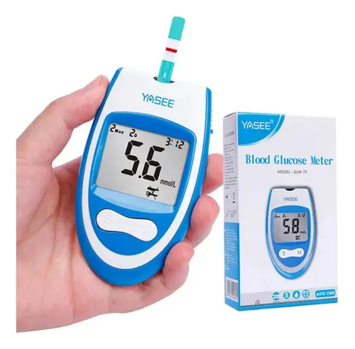 Glucometro Digital Yasee Kit 50+50 Tiras Puntas Medidor Gluc