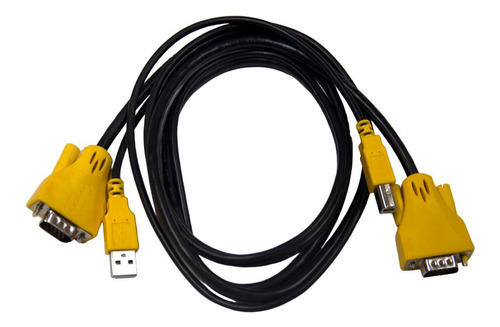 Chaveador Kvm Usb Switch 2 Porta Vga/kit C/2 Cabos Kvm Autom
