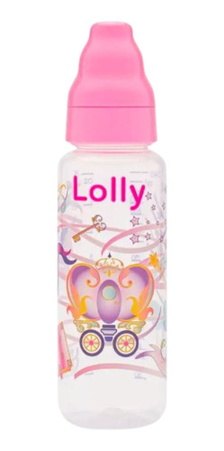 Mamadeira 240ml Tip Color Bico Silicone Rosa - Lolly