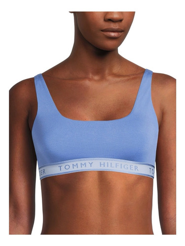 Top Tommy Hilfiger De Modal Color Azul 100% Original
