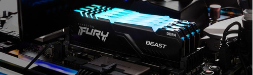 Imagen 10 de 10 de Memoria Ram Ddr4 16gb 3200mhz Kingston Fury Beast Rgb