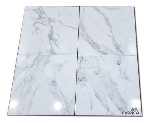 Ceramica Cañuelas Pozzuoli Brillo 43x43 Calacatta Gris+beige