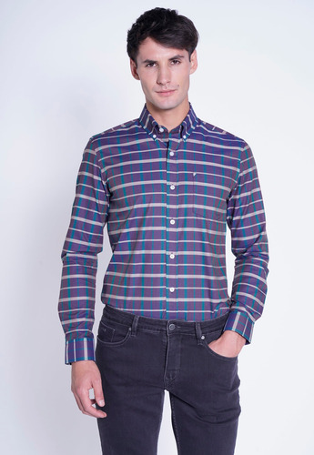 Camisa Hombre Viridian Azul Fw 2023 New Man