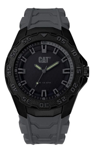 Reloj De Pulsera Malla Caucho Negro Caterpillar Lh11025125 C