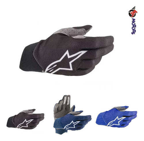 Jm Guantes Moto Cross Alpinestars Dune Gloves Azul Negro Mx