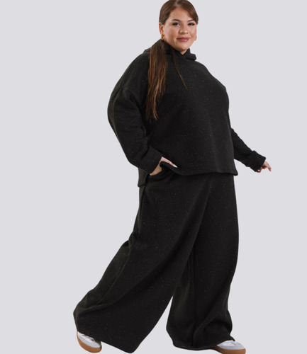 Conjunto Palazzo Y Buzo Frisado Liso Mujer Talles Especiales