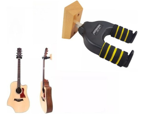 Soporte Para Guitara Con Bloqueo De Seguridad / Muro O Pared