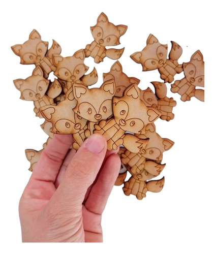30 Zorros Fibrofacil Mdf 6cm Para Pintar Souvenirs Animales