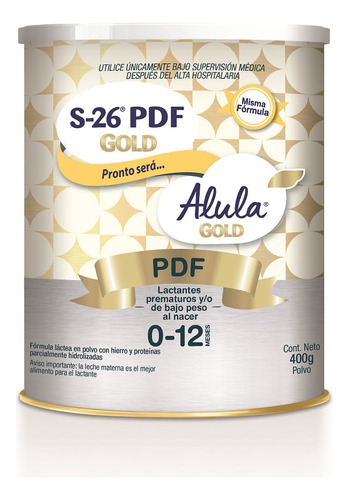 Locatel Alula Gold fórmula infantil prematuros o bajos de peso 0-12m 400g sin sabor
