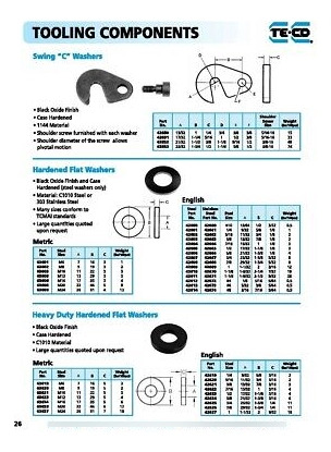 Te-co Usa #42609, 1 Hardened Flat Washer 1.031 X 2.000 Uuc