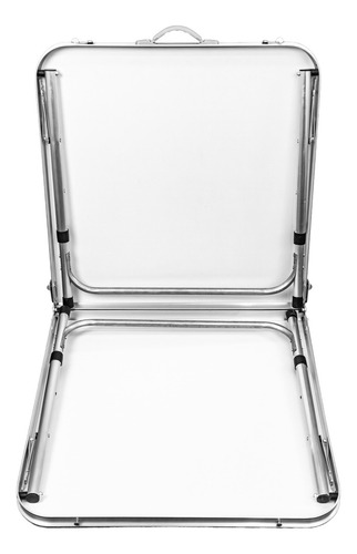 Mesa Dobrável Portátil Em Alumínio Mesdob120 Trato Cor Branco