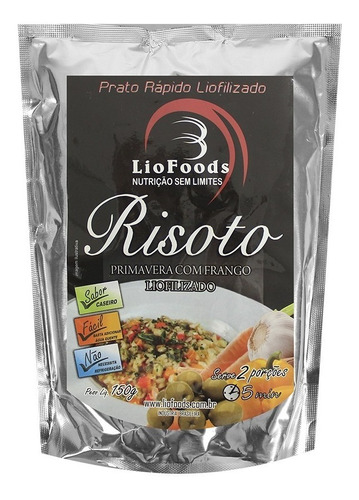 Comida Refeição Liofilizada Risoto Primavera Com Frango 150g