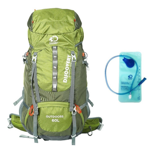 Mochila 60l  + Bolsa Hidratación 2l Discovery Adventures