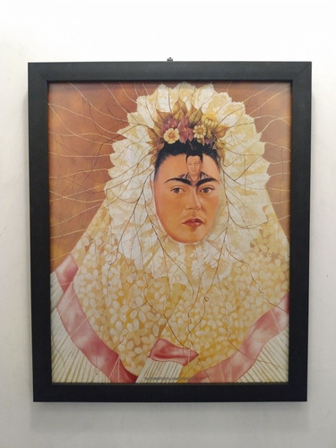 Autorretrato De Tehuana  _ Frida Kahlo _ Litografía Enmarcad