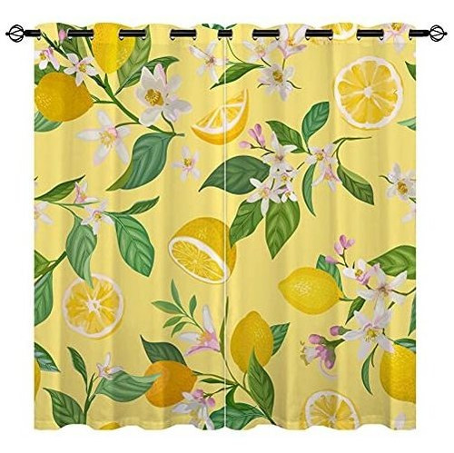 Cortinas De Limón, Fruta Trópica Hojas De Flores W8j3n