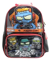 Comprar Mochila Escolar Cresko Ultra Zombies Vs Gamers 16 Pulgadas Color Negro