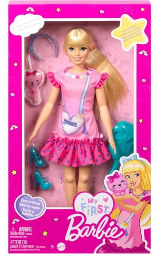 Mattel Mi primera muñeca Barbie rubia para dormir hll19