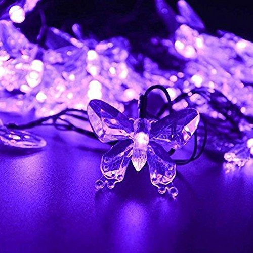 Luces De Cadena Solar Impermeables De 16 Pies 20 Led Fo...