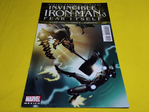 2 Comics Invincible Iron Man Fear Itself #2 Y #3 Marvel (Usado)