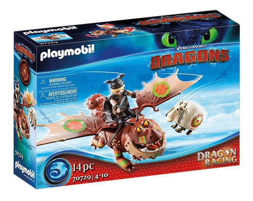 Figura Armable Playmobil Dragons Racing Barrilete Y Patapez Cantidad de piezas 14