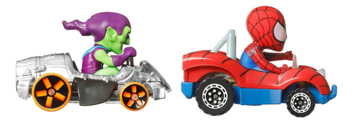 Hot Wheels Racer Verse Green Goblin Y Spider-man Hrt90 Color Green Goblin And Spider-man