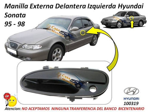 Manilla Externa Hyundai Sonata 95-98 Delantera Izquierda