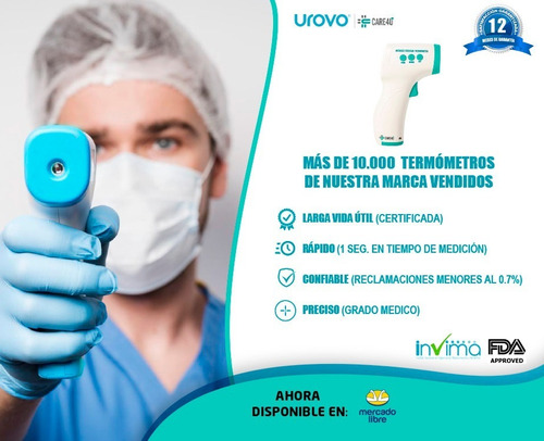 Termometro Infrarrojo De No-contacto Grado Medico. Urovo