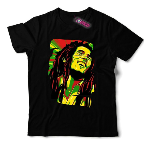 Remera Bob Marley Reggae Pop Art 5  Dtg Premium