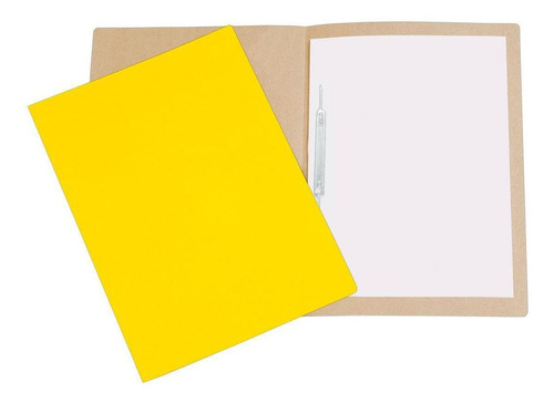 Pasta Cartão Duplex Grampo Plástico 20un Polycart Amarelo