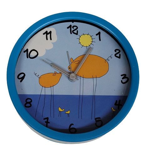 Relojes Despertadores De Mesa Redondos Eg Azul X 20 Unidades