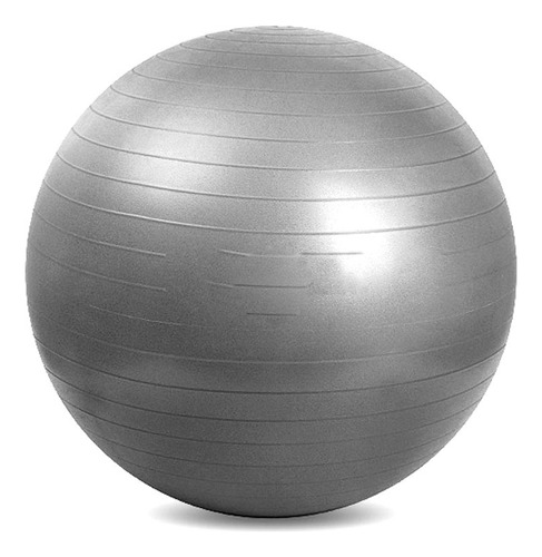 Bola Suiça 75 Cm C/ Bomba - Yoga Pilates Academia Cor Cinza