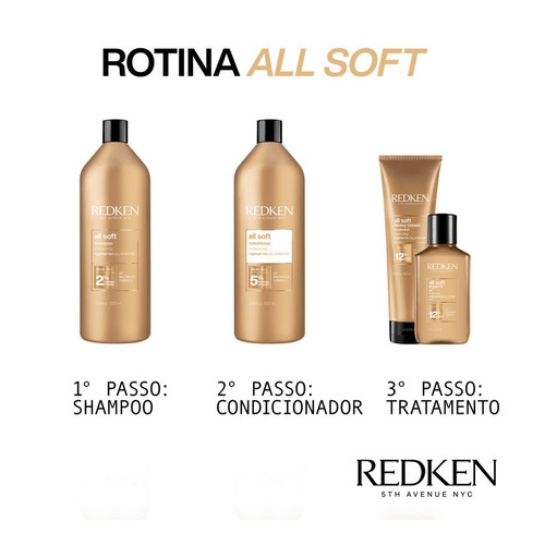 Redken All Soft Shampoo 1000ml