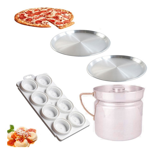 Molde 8 Sorrentinos + 2 Moldes Pizza 30 Cm + Hervidor 14 !