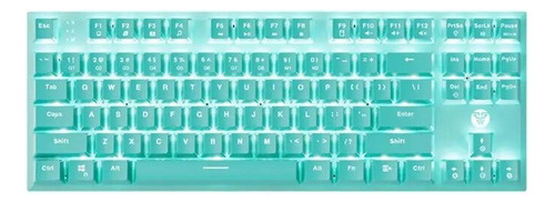 Teclado Gamer Tkl Mecanico Fantech Mint Mk-856 Rgb Aluminio Teclado Verde agua Idioma Inglés US