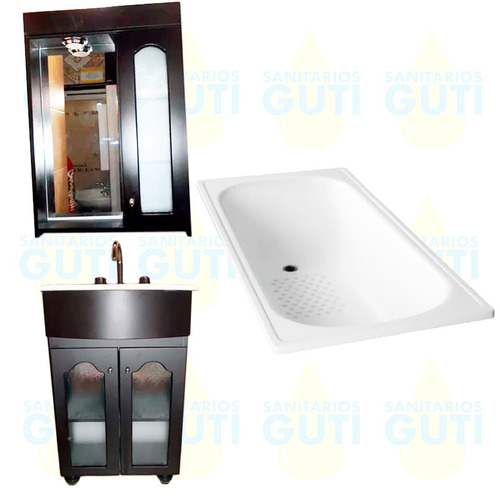 Juego Sanitarios Wv Ferrum Atuel Griferia Fv Arizona Bañera