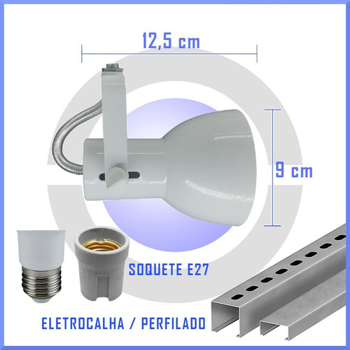Imagem 7 de 7 de Spot Luminaria Iluminacao Industrial Lampada Comum Led E27