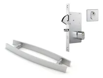 Comprar Kit Puxador Porta Correr 60cm Curvo + Fechadura Porta Correr
