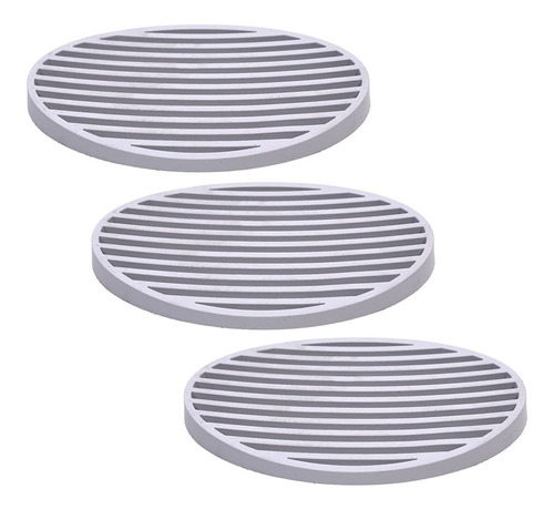 3 Paquete Gris Color Forma Oval Ducha Silicona Plato So...