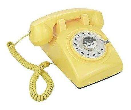 Teléfono Fijo Vintage Con Dial Rotatorio, Manos Libres -
