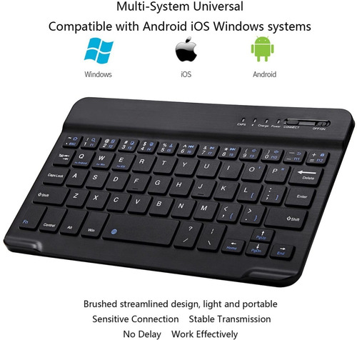 Imagen 3 de 9 de Mini-teclado Ultra Delgado Bluetooth Español Inalambrico