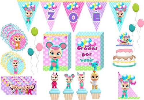 Pack Cotillón Decoración Cumpleaños Bebe Llorones